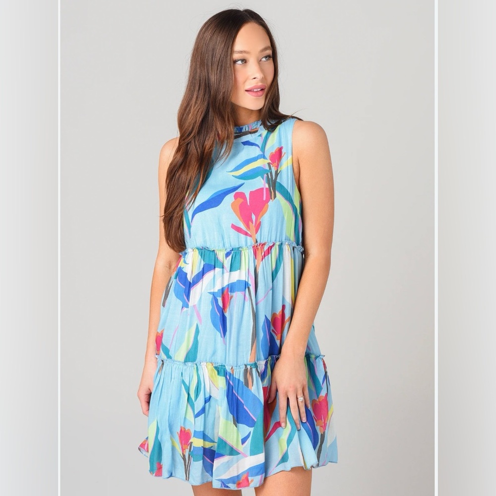 Oliphant Ruffle Tiered Dress size Medium